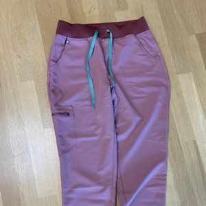 FIGS Zamora™ High-Waisted 2.0 Jogger Scrub Pants / M Petite / Mineral Mauve